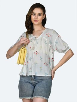 Zink London - Women White Printed Top