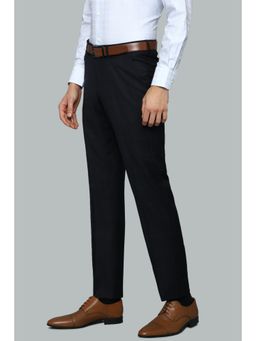 Louis Philippe - Men Navy Slim Formal Trousers