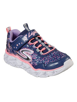 SKECHERS - Navy Blue Galaxy Lights Printed Running Shoes