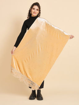 Croshia - Women Woolen Unique Design Off White Stole