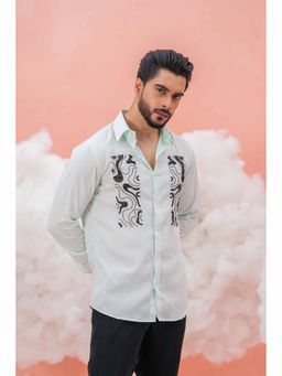 Runit Gupta - Green Zebra High Shirt