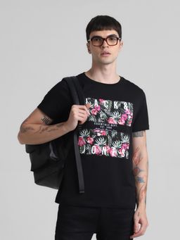 Jack & Jones - Black Regular Fit T-Shirt