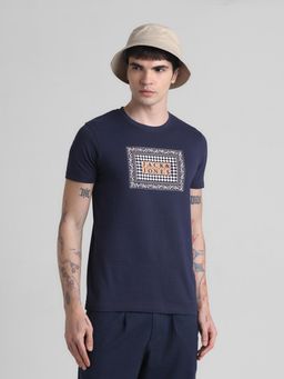 Jack & Jones - Navy Blue Slim Fit T-Shirt