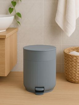 OBSESSIONS - PVC Swing Top Lid Bin 5L - Grey Silver