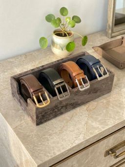 Mason Home - Indo Mocha Belt Organizer - 4 Slot