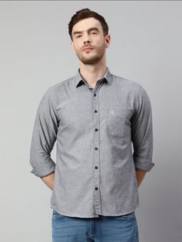 Cantabil - Men Cotton Grey Shirt