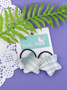 Baby Moo - Star Rubber Bands Hair Elastic 2 Pcs - Green