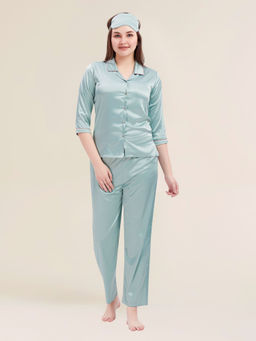 Velure - Refined Bossy Satin Night Suit (Set of 3)