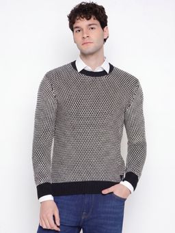 Guess - Knitted Round Neck Long Sleeves Sweater