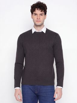 Guess - Knitted Round Neck Long Sleeves Sweater