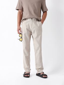 The Bear House - Cream Men's Causal Trouser