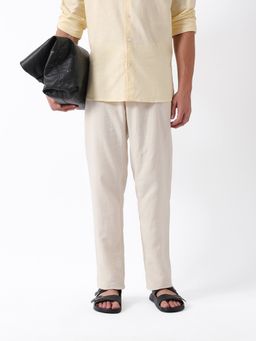 The Bear House - Beige Men's Causal Trouser