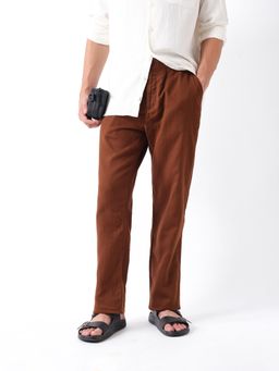 The Bear House - Brown Men's Causal Trouser