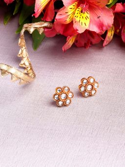 Amaltaas - Champa Polki Studs