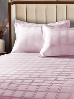 Urban Space - Pink Cotton 300Tc Bedsheet with 2 Pillow Covers (King)