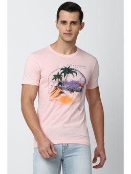 Peter England - Men Pink T-shirt