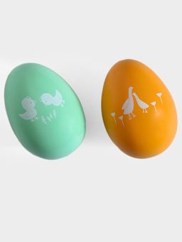 Mi Arcus - Wooden Shaker Egg Shape Rattle Toys for Infants Kids (Pack of 2) (6 Months)