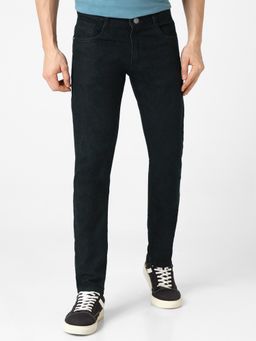 Urbano Fashion - Men Dark Green Slim Fit Denim Jeans Stretchable