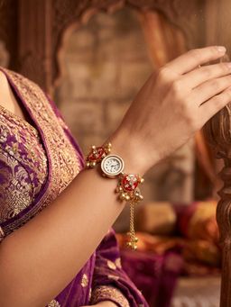 NUI - Red Gold Plated Kashmiri Watch Bracelet