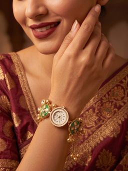 NUI - Green Gold Plated Kashmiri Watch Bracelet