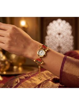 NUI - Red Gold Plated Kashmiri Watch Bracelet