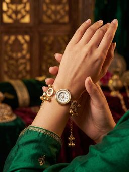 NUI - Multi-Colour Gold Plated Kashmiri Watch Bracelet