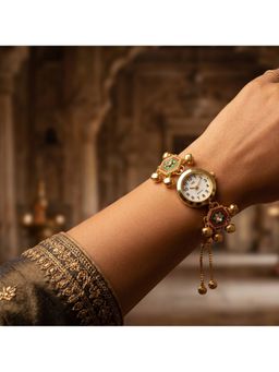NUI - Multi-Colour Gold Plated Kashmiri Watch Bracelet