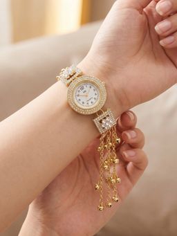 NUI - White Gold Plated Kashmiri Watch Bracelet