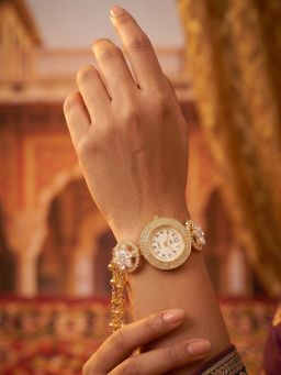 NUI - White Gold Plated Kashmiri Watch Bracelet