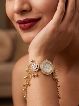 NUI - White Gold Plated Kashmiri Watch Bracelet