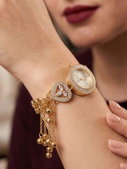 NUI - White Gold Plated Kashmiri Watch Bracelet
