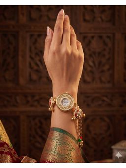 NUI - Multi-Colour Gold Plated Kashmiri Watch Bracelet