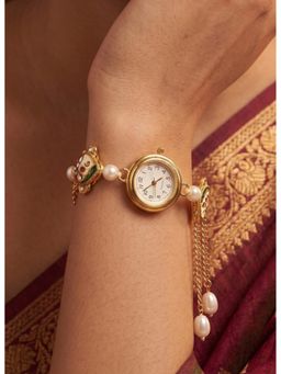 NUI - Multi-Colour Gold Plated Kashmiri Watch Bracelet