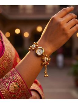 NUI - Multi-Colour Gold Plated Kashmiri Watch Bracelet