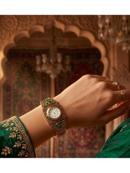 NUI - Multi-Colour Gold Plated Kashmiri Watch Bracelet