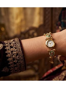 NUI - Green Gold Plated Kashmiri Watch Bracelet
