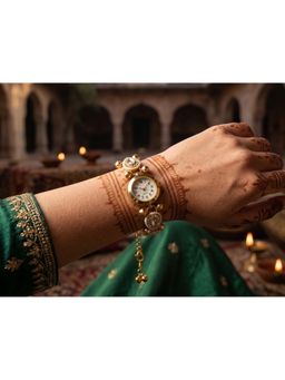 NUI - White Gold Plated Kashmiri Watch Bracelet