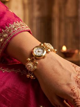 NUI - White Gold Plated Kashmiri Watch Bracelet