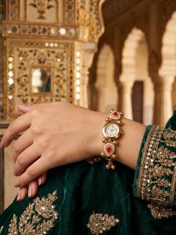 NUI - Red Gold Plated Kashmiri Watch Bracelet