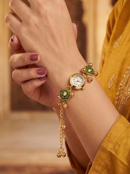NUI - Green Gold Plated Kashmiri Watch Bracelet