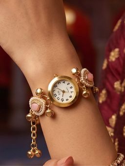 NUI - Pink Gold Plated Kashmiri Watch Bracelet