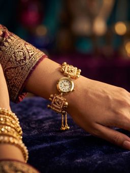 NUI - White Gold Plated Kashmiri Watch Bracelet