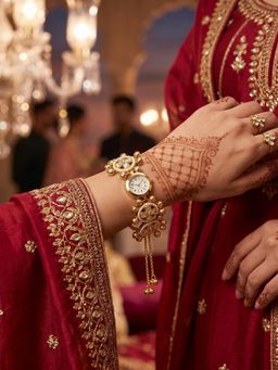 NUI - White Gold Plated Kashmiri Watch Bracelet