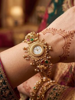NUI - Multi-Colour Gold Plated Kashmiri Watch Bracelet