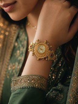 NUI - Multi-Colour Gold Plated Traditional Wrist Watch Bracelet