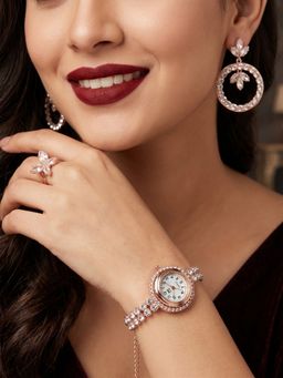 NUI - White Rose Gold Plated Jewellery Set