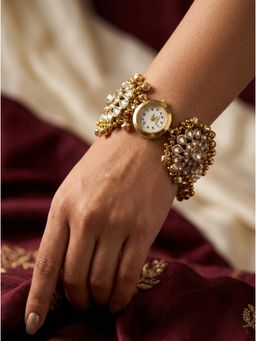 NUI - White Gold Plated Kashmiri Watch Bracelet