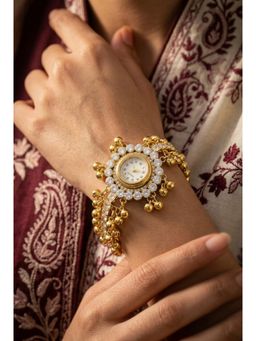 NUI - White Gold Plated Kashmiri Watch Bracelet