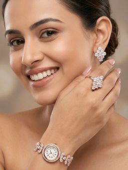 NUI - White Rose Gold Plated Jewellery Set