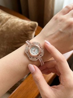 NUI - White Rose Gold Plated Watch Bracelet